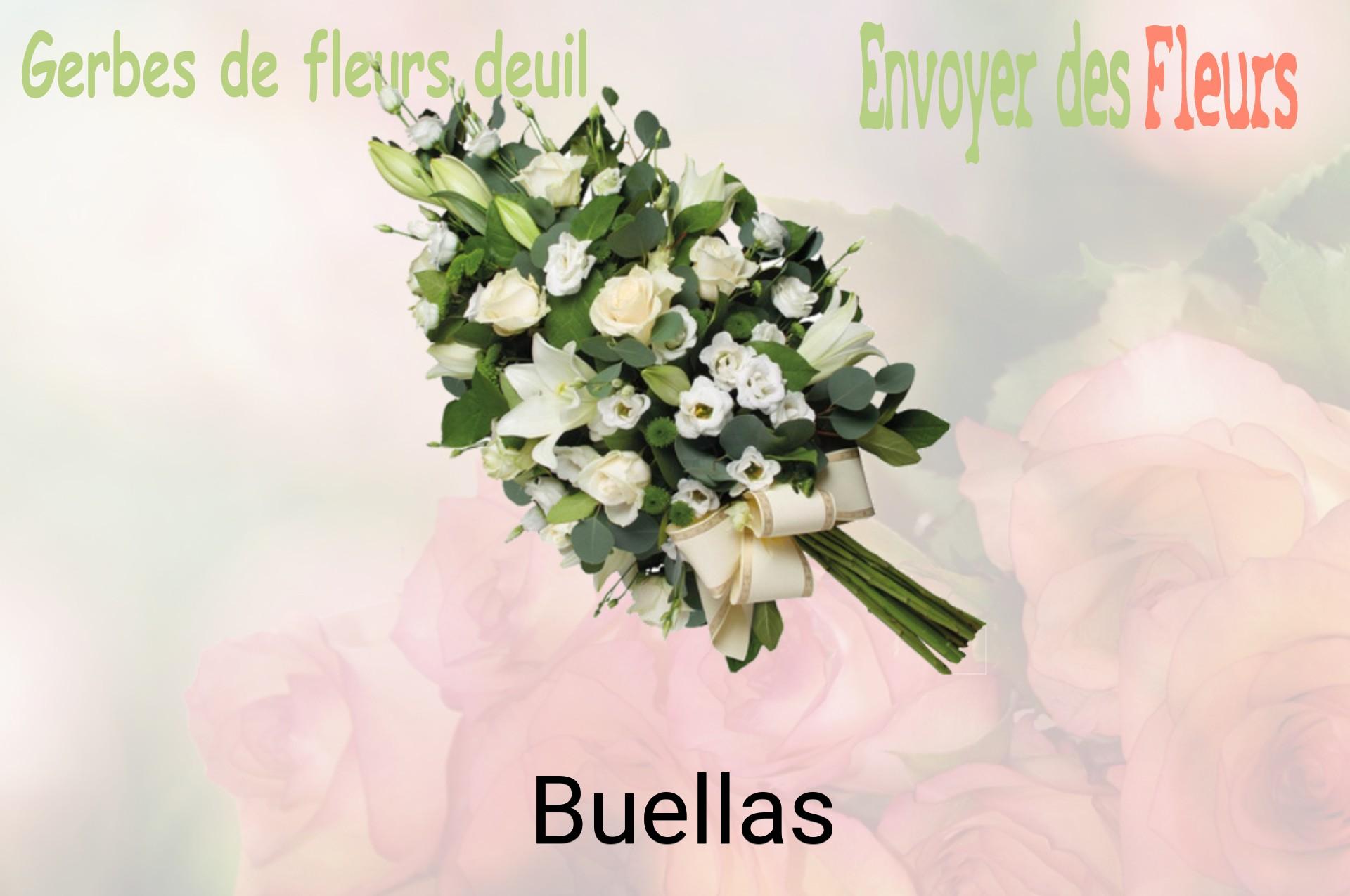 Gerbe de fleurs de deuil livrée à Buellas